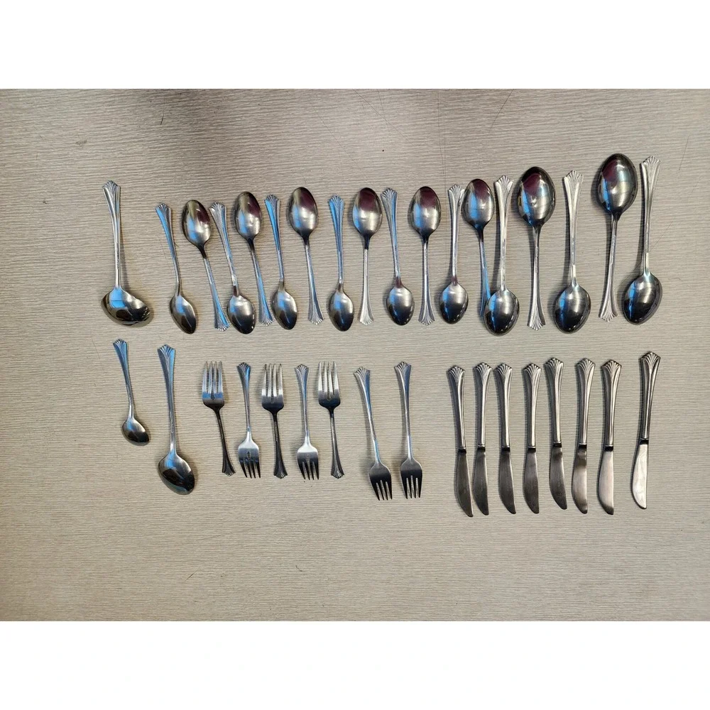Stanley Roberts Rogers Co‎ SS Triumph Forks Knives Spoons Assortment 35 Pcs